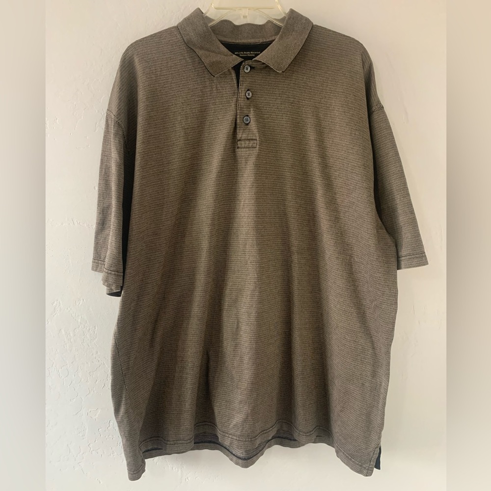 Gary Player Golf Polo Shirt Mens Size  XXL Moisture Wicking Cotton Black Gold
